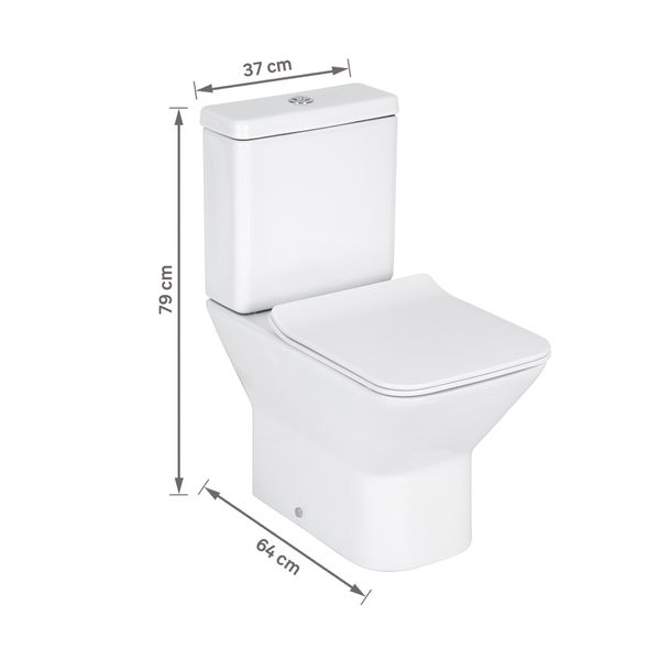 KIT VASO SANITÁRIO COM CAIXA ACOPLADA E ASSENTO BRANCO DUPLO ACIONAMENTO - DECA