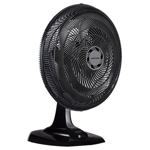 VENTILADOR DE MESA OSCILANTE TURBO 6PÁS 50CM PRETO 127V VENTISOL