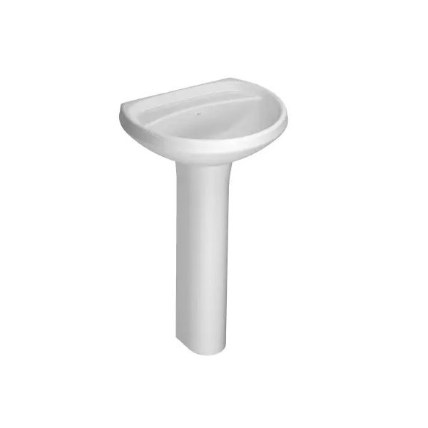 LAVATÓRIO COM COLUNA BRANCO 455X360 IZY