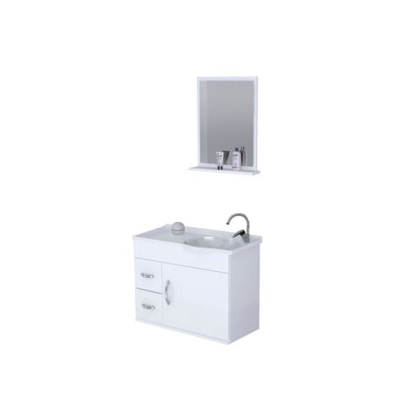 KIT ARMÁRIO SIENA SUSPENSO 55cm BRANCO