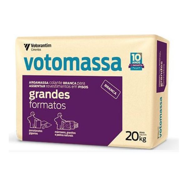 ARGAMASSA GRANDES FORMATOS BRANCA 20 KG VOTORAN