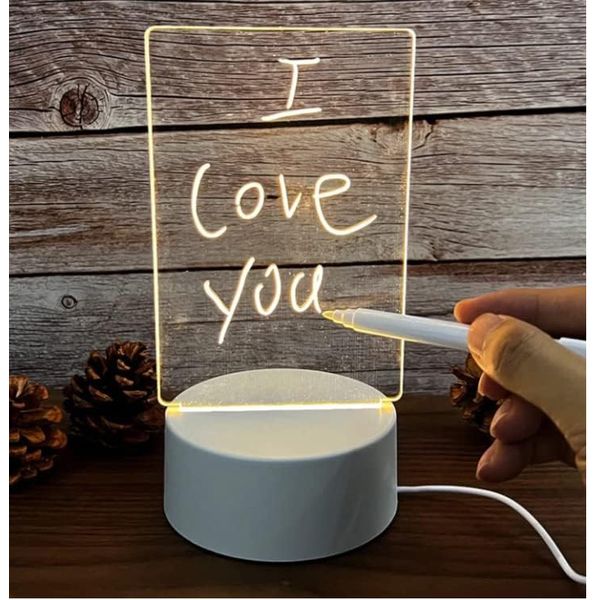 LUMINARIA MESA 3D USB ESCREVE TIPO LOUSA