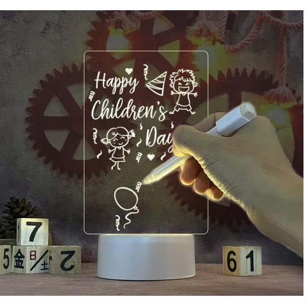 LUMINARIA MESA 3D USB ESCREVE TIPO LOUSA