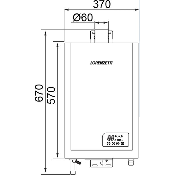 AQUECEDOR A GÁS LZ-2300DE-I GN INOX