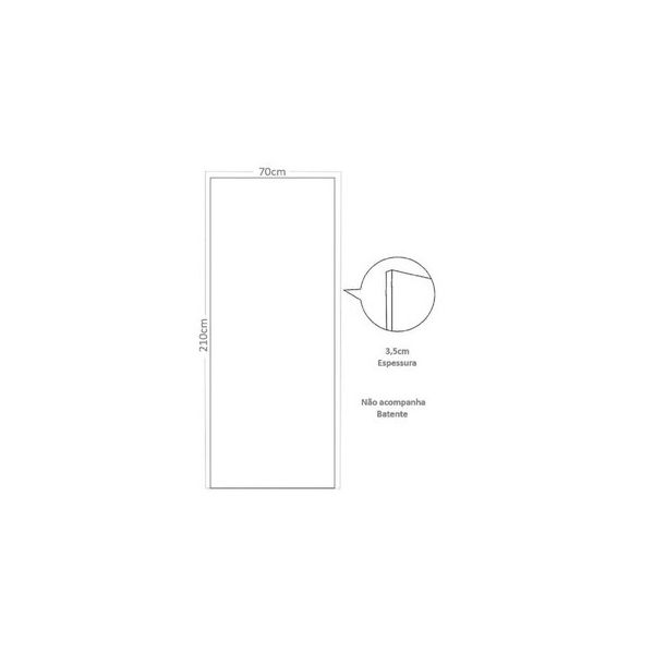 PORTA FRISADA MGM BRANCO NEBLINA 210X70CM 