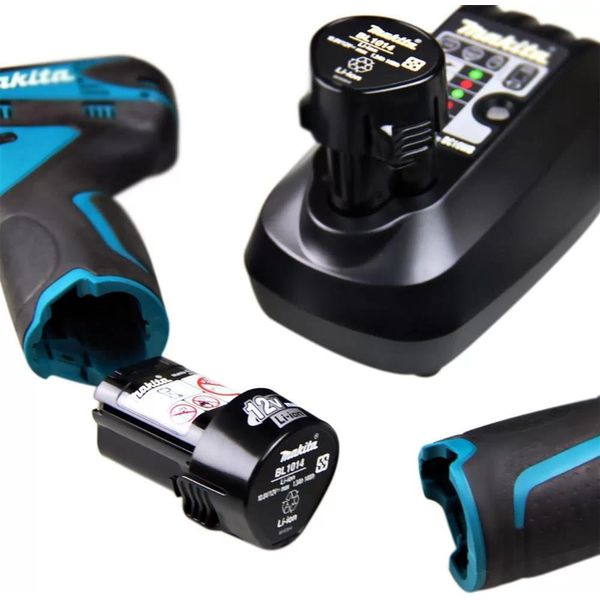 KIT MAKITA PARAFUSADEIRA/FURADEIRA E PARAFUSADEIRA DE IMPACTO A BATERIA 12V LCT204