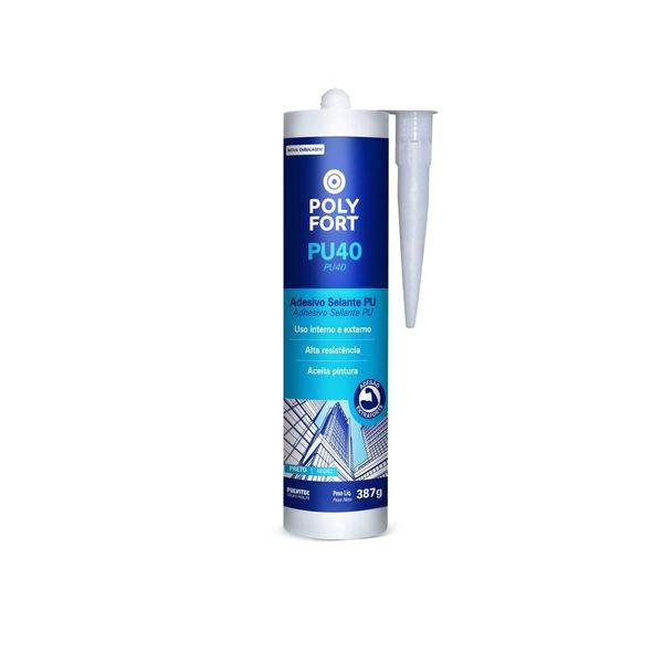ADESIVO SILICONE POLYFORT ADES PU40 PRETO 378G