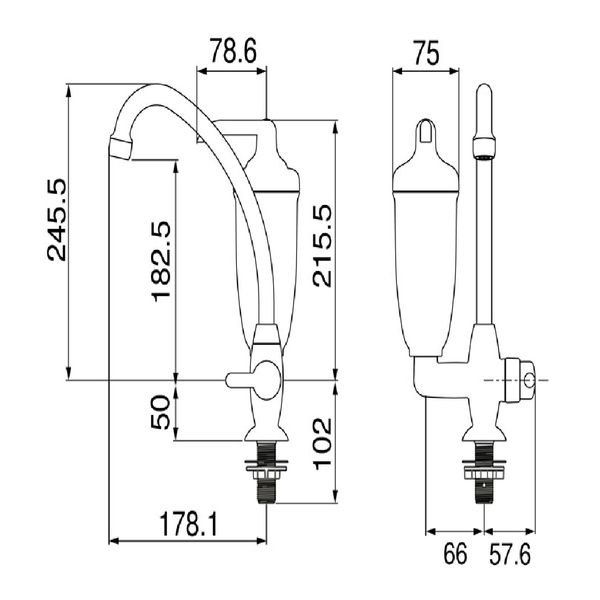 TORNEIRA COM FILTRO MESA BRANCA ACQUABELLA LORENZETTI