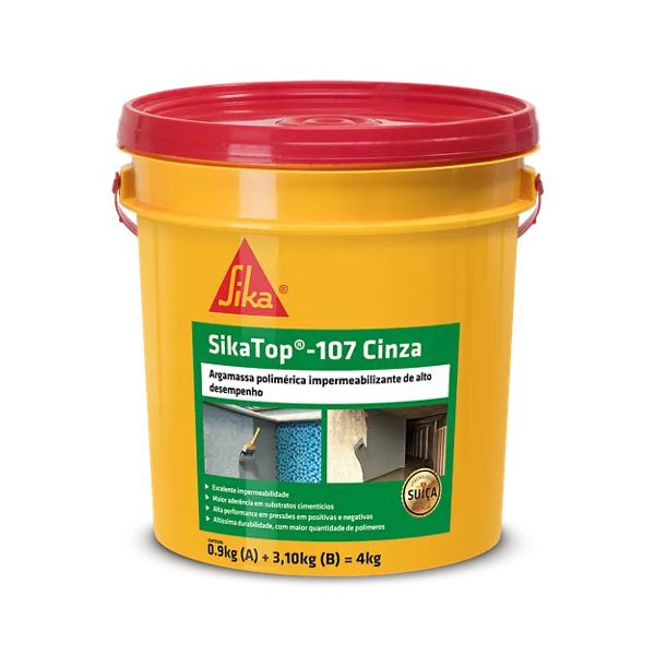 SIKA TOP 107 CINZA GALÃO 4KG
