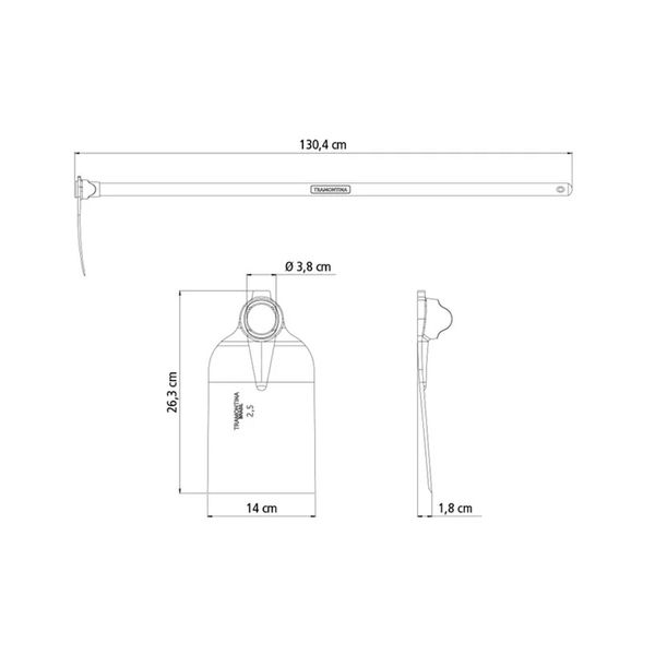 ENXADÃO TRAMONTINA LARGO 2,5 C/CABO 130CM