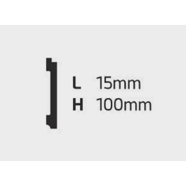 RODAPÉ WALLSTYL FD1 100X15MM 2.44MT