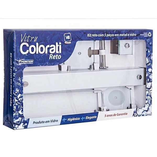 KIT BANHEIRO 5 PECAS BRANCO - VB Cristais