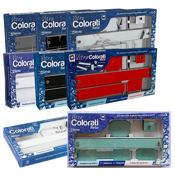 KIT BANHEIRO 5 PECAS BRANCO - VB Cristais