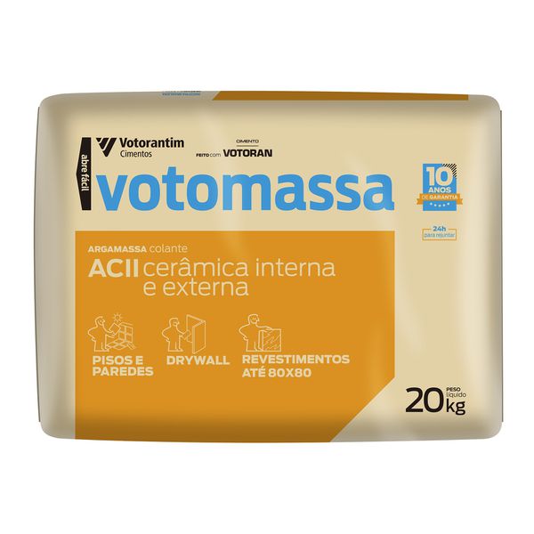 ARGAMASSA EXTERNA AC2 CINZA 20KG VOTORAN