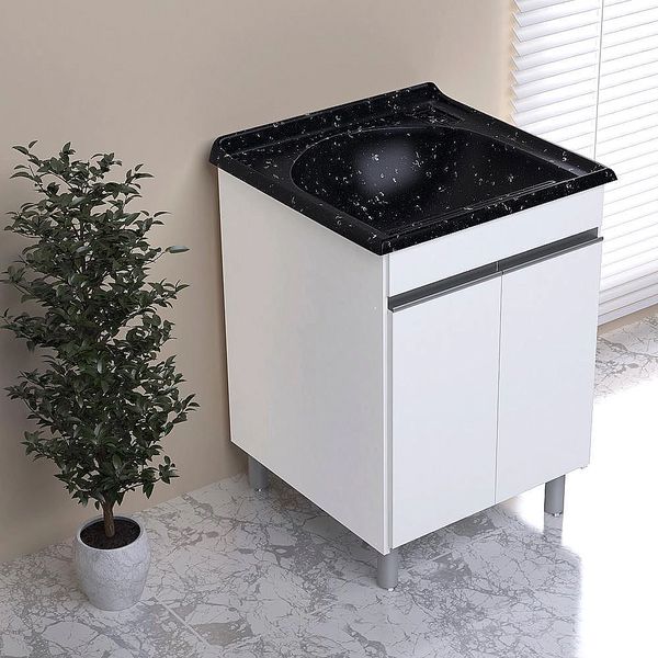 ARMÁRIO KIT LAVANDERIA AMÉLIA PRETO