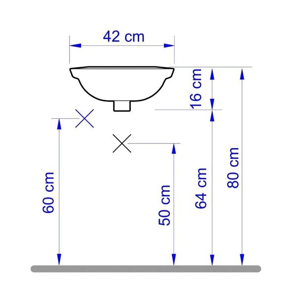 LAVATORIO 42X32 BRANCO SUSPENSO SABARA