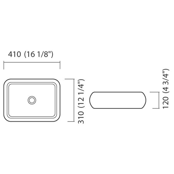 CUBA DE APOIO RETANGULAR BRANCA 41X31 ICASA