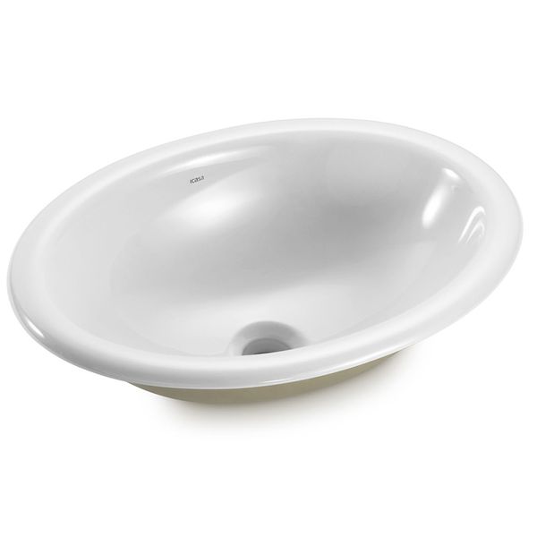 CUBA BRANCA DE SOBREPOR OVAL 44X32 - ICASA