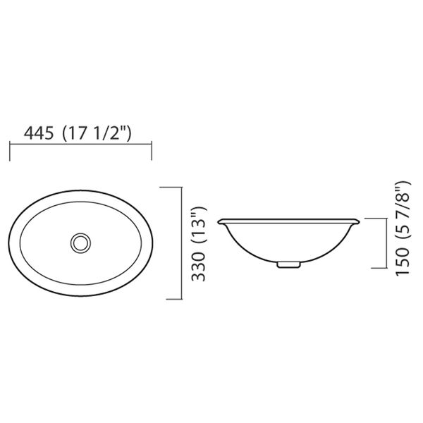 CUBA BRANCA DE SOBREPOR OVAL 44X32 - ICASA