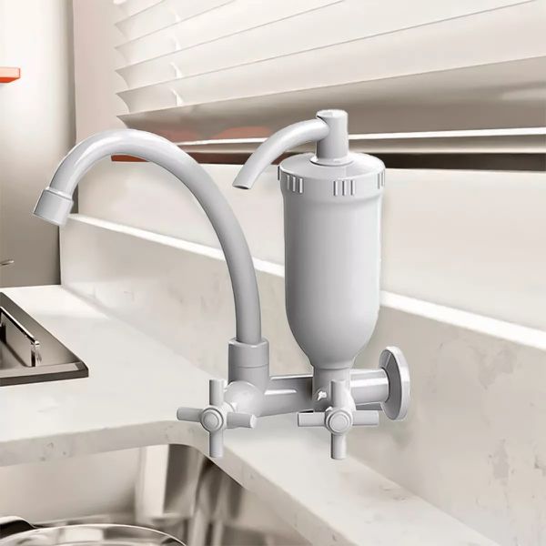 TORNEIRA COM FILTRO PAREDE MÓVEL 2267 C31 BRANCA REAL METAIS 