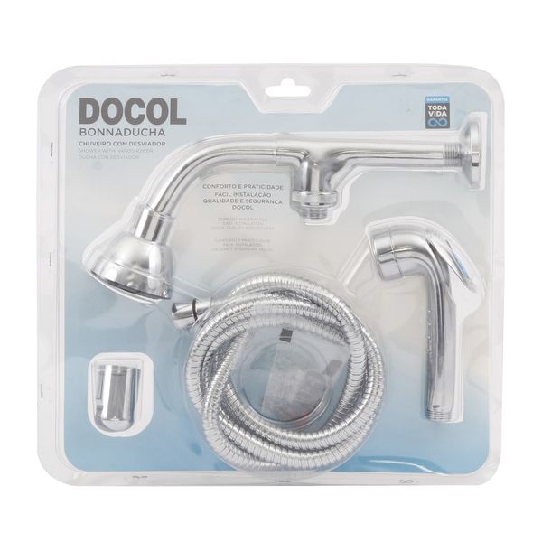CHUVEIRO 1/2 BONNADUCHA COM DESVIADOR CROMADO DOCOL