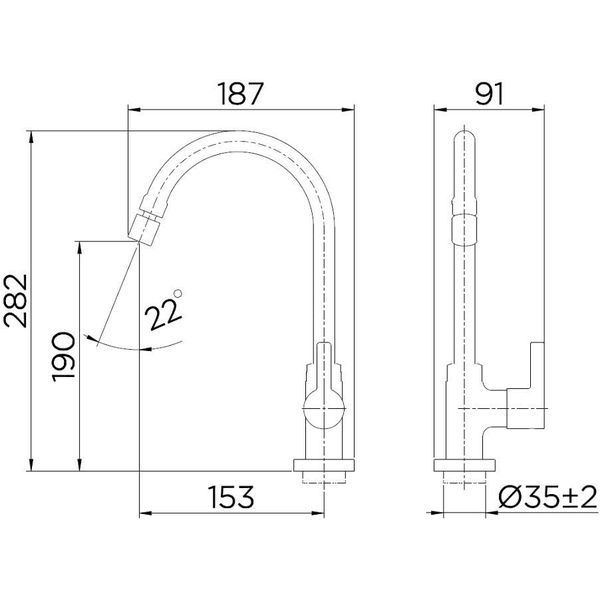 TORNEIRA COZINHA MESA BICA ALTA CHESS CROMADO DOCOL