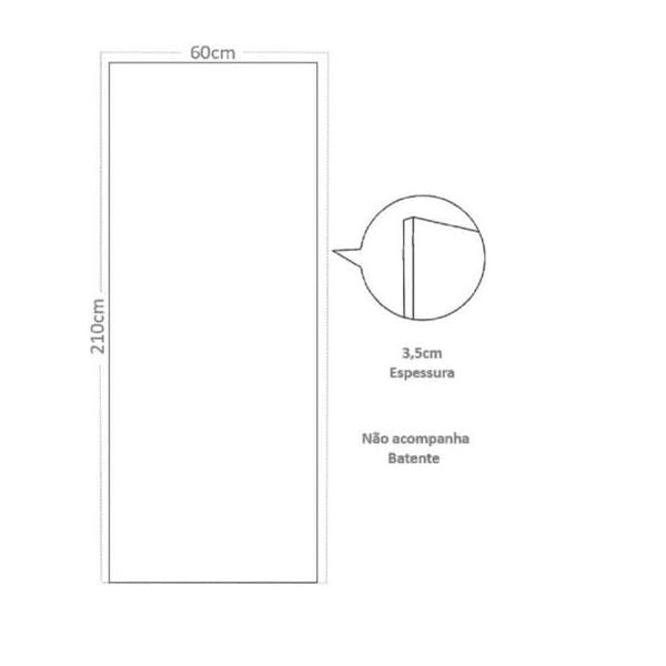 PORTA FRISADA MGM BRANCO NEBLINA 210X60CM 
