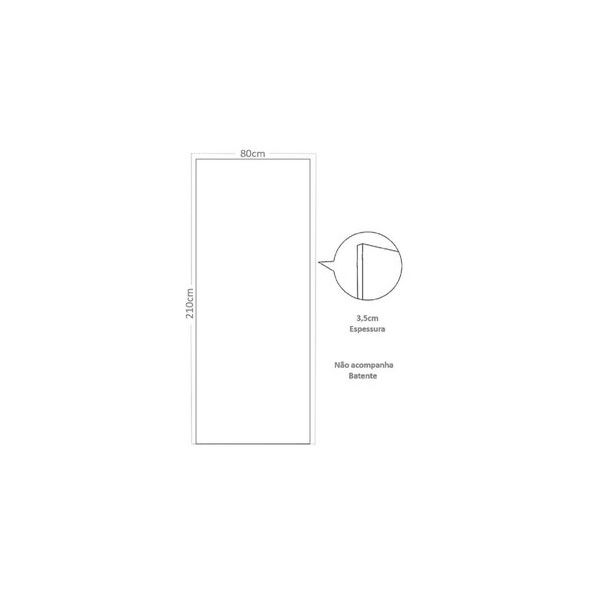 PORTA FRISADA MGM BRANCO NEBLINA 210X80CM 