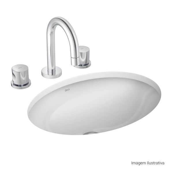 CUBA DE EMBUTIR OVAL 40X30CM BRANCO DECA