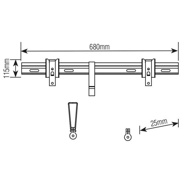 SUPORTE FIXO PARA TV SBRL501 32'' A 70'' COM ORGANIZADOR DE CABOS