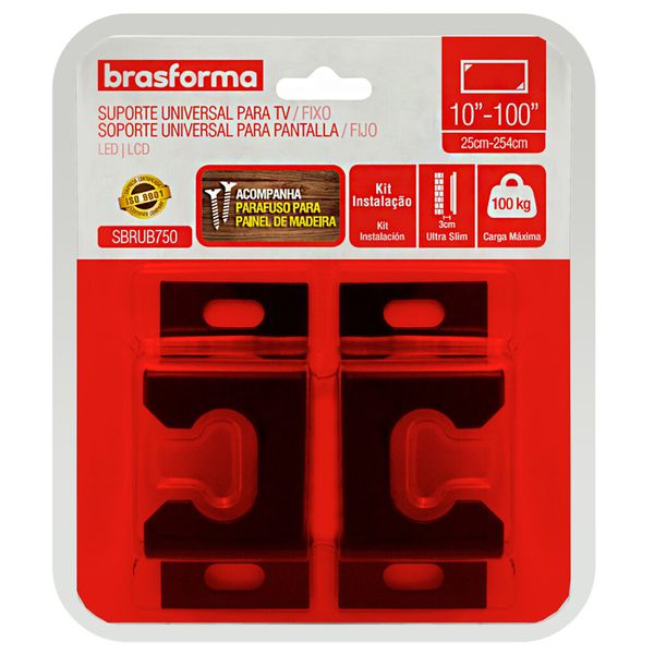 SUPORTE DE TV UNIVERSAL 10'' A 100'' SBRUB750