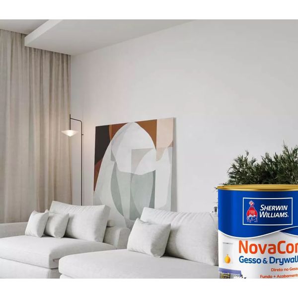 TINTA NOVACOR GESSO E DRYWALL BRANCO 3,6 LITROS SHERWIN WILLIAMS