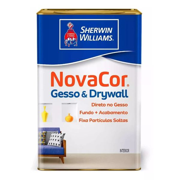TINTA NOVACOR GESSO E DRYWALL BRANCO 18 LITROS SHERWIN WILLIAMS
