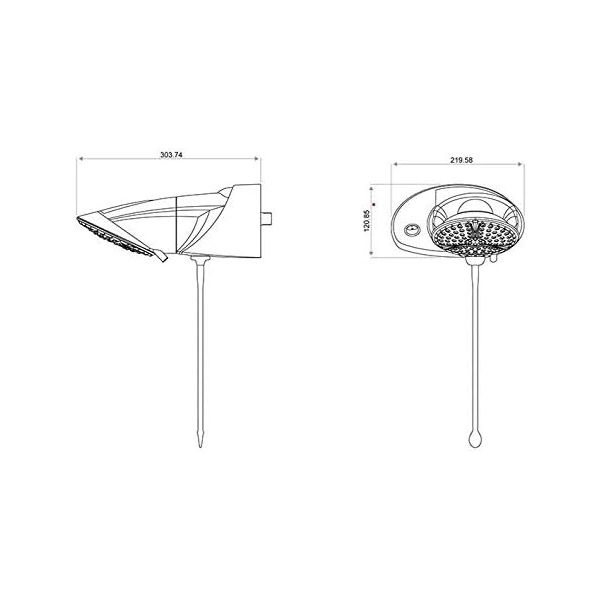 CHUVEIRO DUCHA TOP JET TURBO MULTITEMPERATURAS 127V 5500W - LORENZETTI 