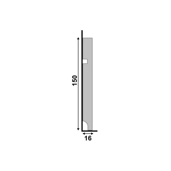 RODAPE 496 BRANCO 150X16MM 2.40M 