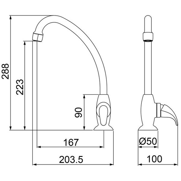 TORNEIRA COZINHA MESA 1167 F56 BRANCO LORENZETTI