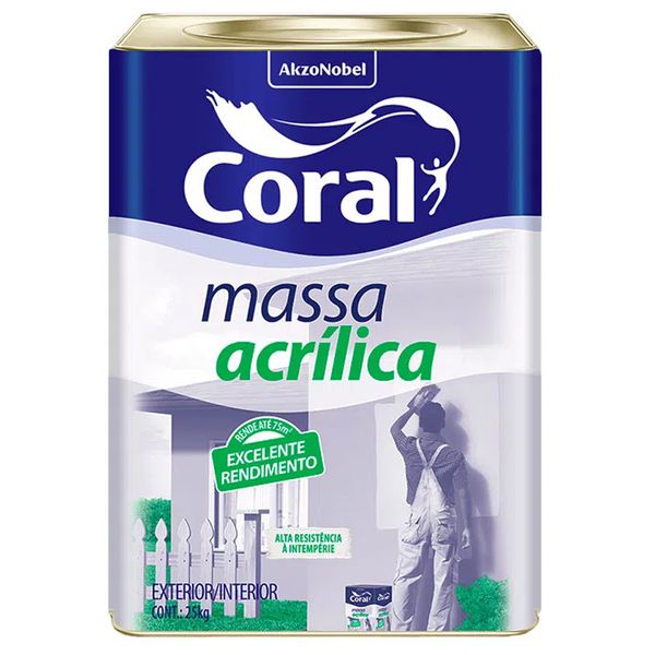 MASSA ACRÍLICA CORAL 25KG