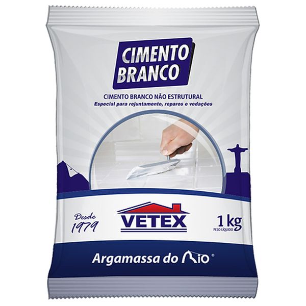 CIMENTO NÃO ESTRUTURAL BRANCO VETEX 1KG