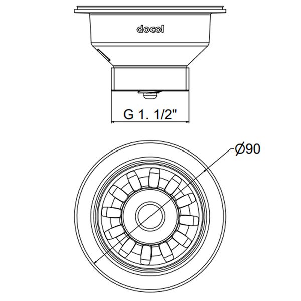 VÁLVULA DE ESCOAMENTO STANDARD 3.1/2'' CROMADA DOCOL