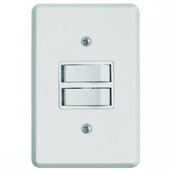 INTERRUPTOR DUPLO SIMPLES 6A/250V 4X2 PRATIKA ILUMI