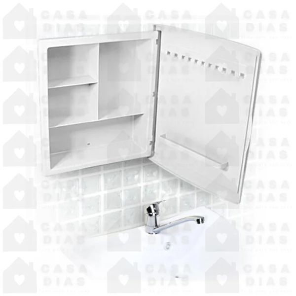 ARMÁRIO DE BANHEIRO IMPERIAL BRANCO COM ESPELHO