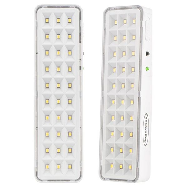 LUMINÁRIA DE EMERGÊNCIA AUTÔNOMA 30 LEDS SUPER SLIM