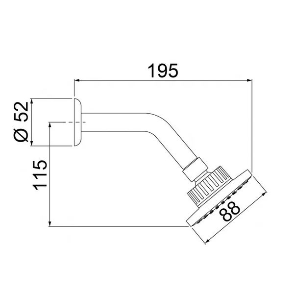 CHUVEIRO DUCHA FRIA FLATT QUADRA CROMADA