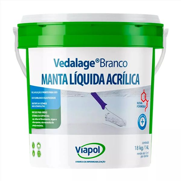 VEDALAGE MANTA LIQUIDA BRANCO BALDE 18KG VIAPOL