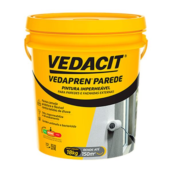 VEDAPREN PAREDE BRANCO 18KG VEDACIT