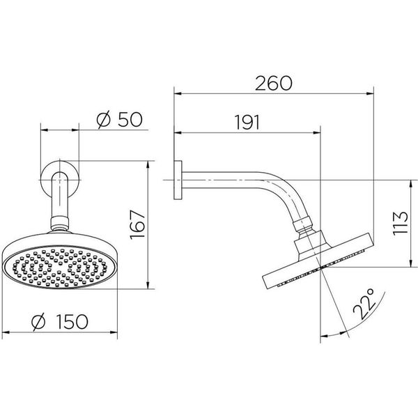 CHUVEIRO EDEN 150 CROMADO DOCOL