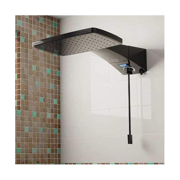 CHUVEIRO ELETRÔNICO PRETO DIGITAL POLO PLUS 5500W 127V - LORENZETTI