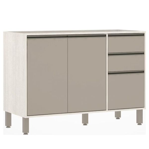 BALCAO DE COZINHA LINEA 120 MOCCA LACCA SEM TAMPO