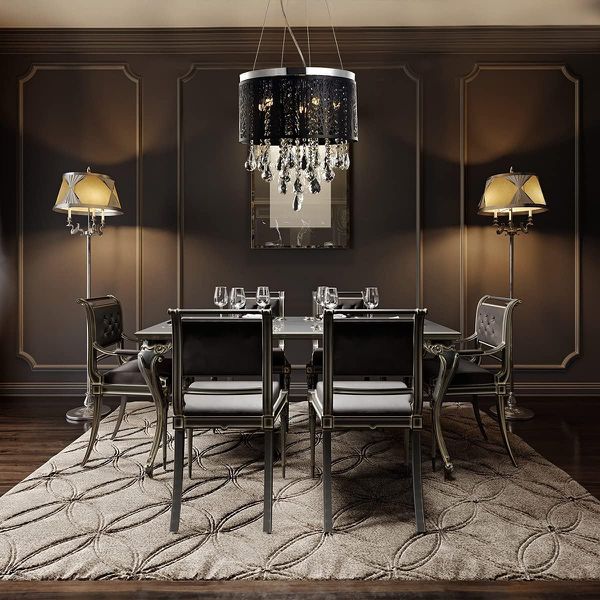 LUSTRE DUQUESA COROA PRETO FOSCO 5XG9 AVANT