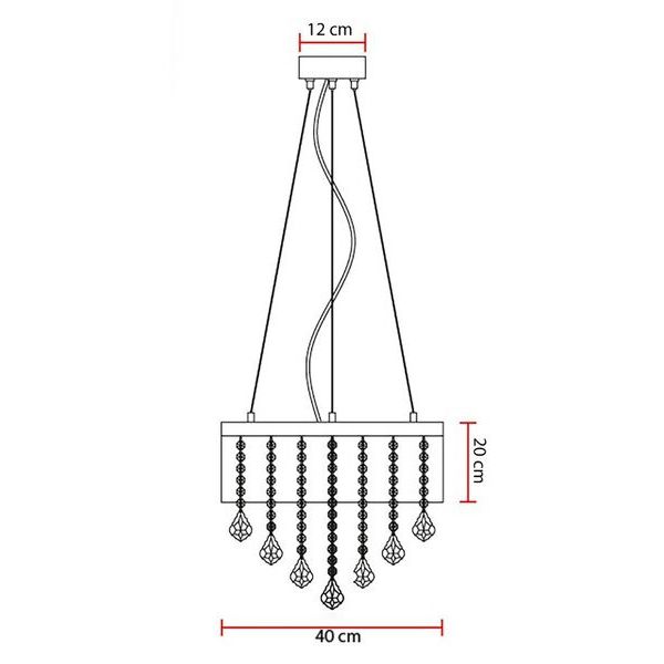 LUSTRE DUQUESA COROA PRETO FOSCO 5XG9 AVANT